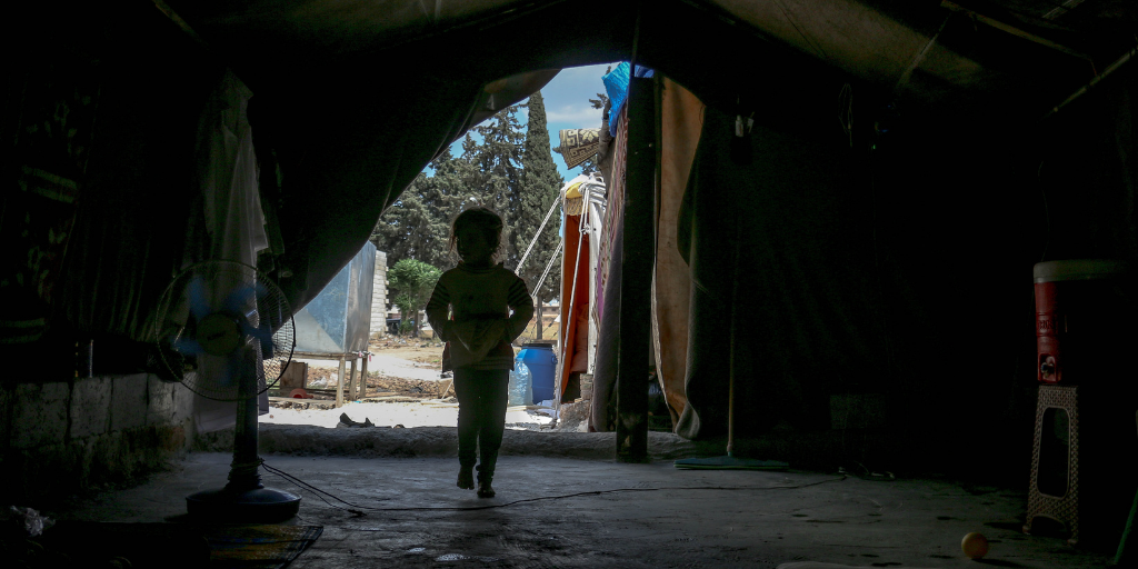 Flygtningebarn i lejr / Foto af Ahmed akacha fra Pexels
